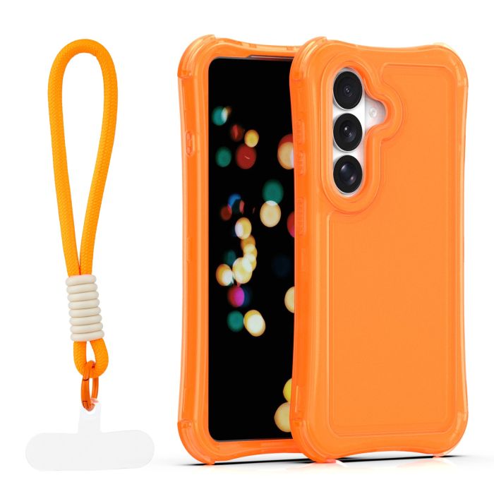 Obal Safepop Strap Samsung Galaxy S24 5G S921/S25 5G S931 oranžový
