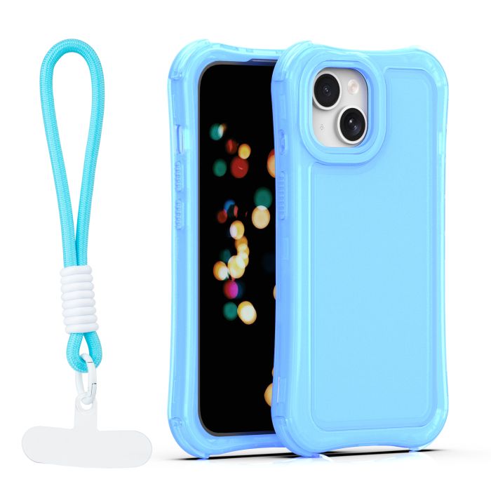 Obal Safepop Strap Apple iPhone 15 modrý
