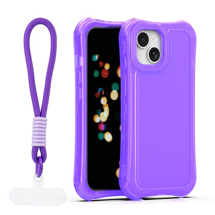 Obal Safepop Strap Apple iPhone 15 fialový