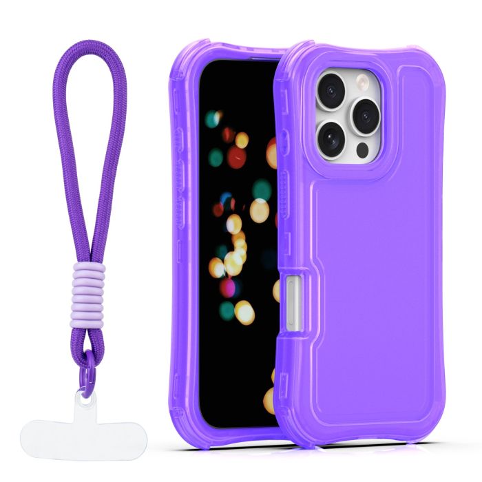 Obal Safepop Strap Apple iPhone 16 Pro Max fialový