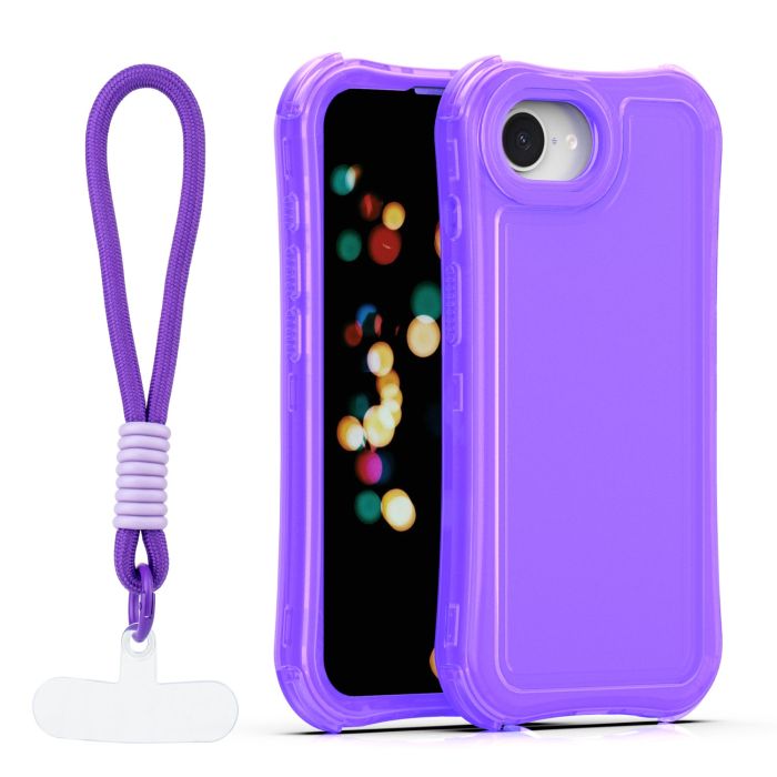 Obal Safepop Strap Apple iPhone 16e/17e fialový