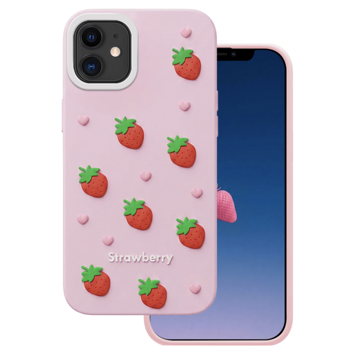 Obal Strawberry Apple iPhone 11 ružový