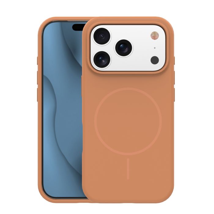 Obal Silicone Thin Mag Apple iPhone 16 Pro oranžový