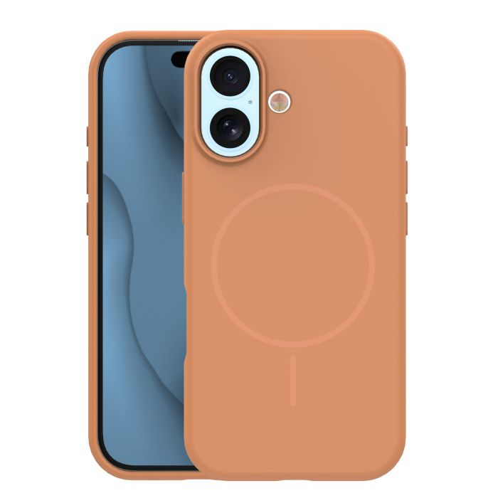 Obal Silicone Thin Mag Apple iPhone 17 oranžový