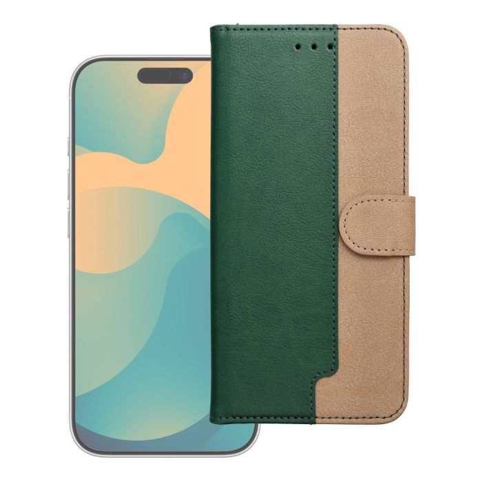 Obal Split Book Xiaomi Redmi A7 Pro zeleno-zlatý