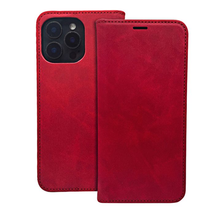 Obal Smart Suede Honor 600 5G/600 Pro 5G červený