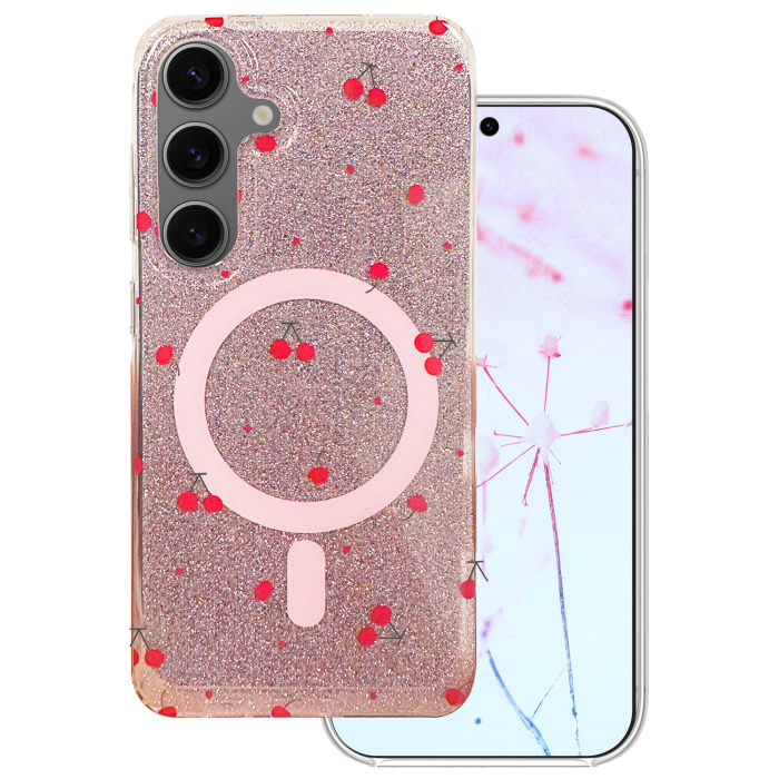 Obal Cherry Mag MagSafe Samsung Galaxy S24 5G S921/S25 5G S931 trblietavý