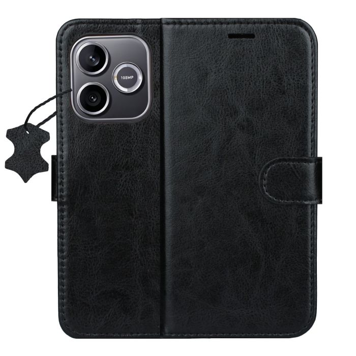 Obal Smart Luxe leather Honor 600 Lite 5G čierny
