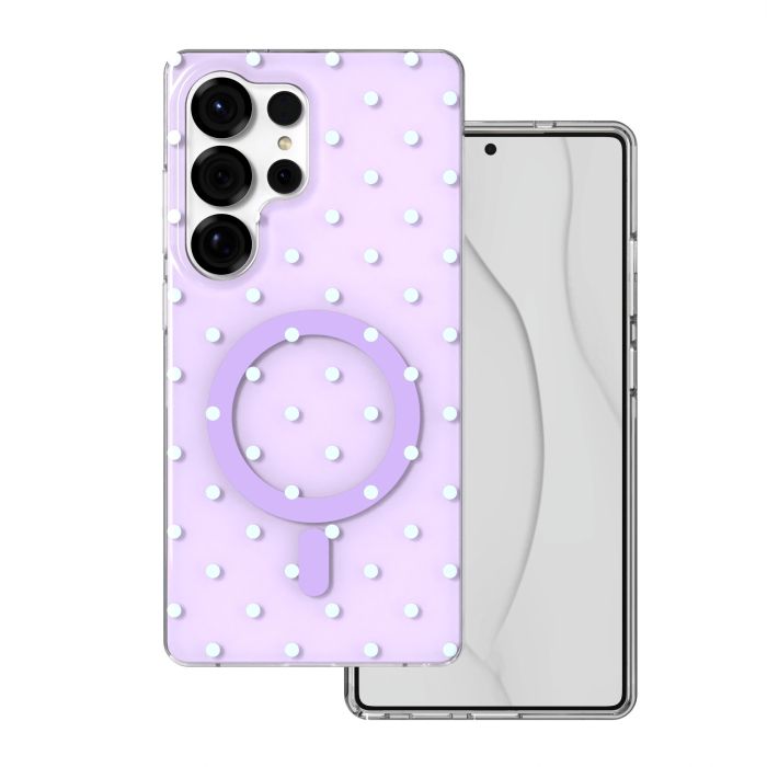 Obal Bubble Dots Mag Samsung Galaxy S25 Ultra 5G S938 fialový