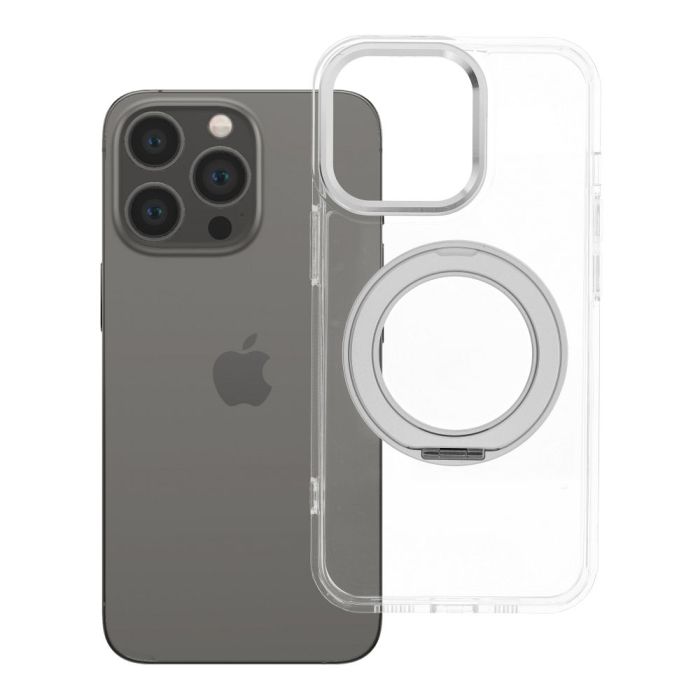 Obal Frame Circle Stand MagSafe Apple iPhone 13 Pro transparentný