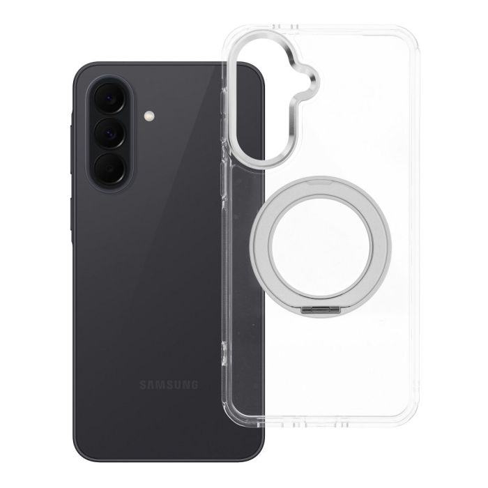 Obal Frame Circle Stand MagSafe Samsung Galaxy A37 5G A376 transparentný