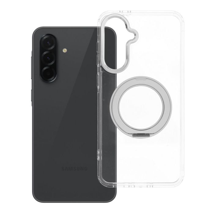 Obal Frame Circle Stand MagSafe Samsung Galaxy A36 5G A366 transparentný