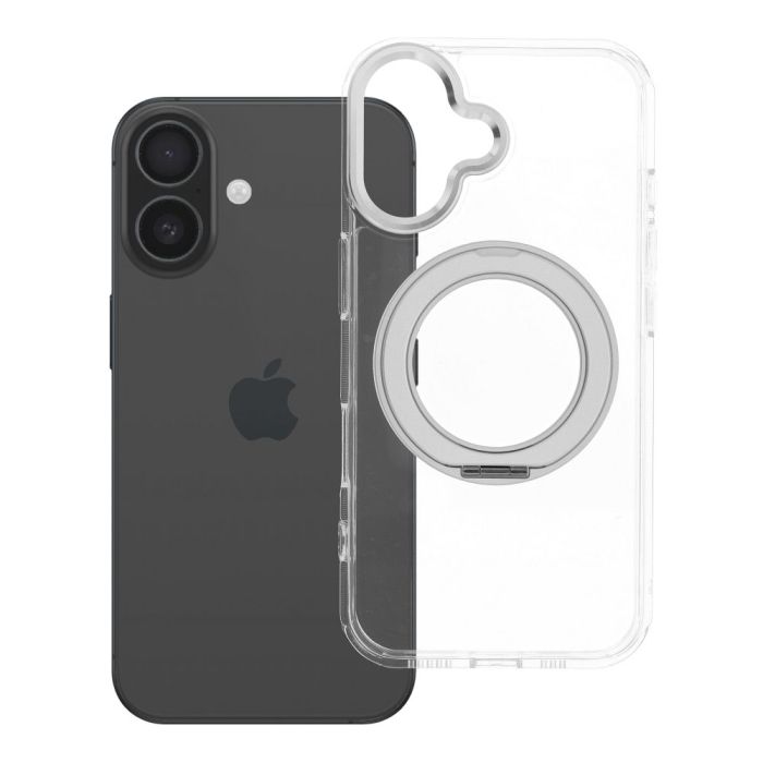 Obal Frame Circle Stand MagSafe Apple iPhone 16 transparentný