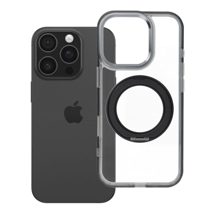 Obal Frame Circle Stand MagSafe Apple iPhone 16 Pro čierny