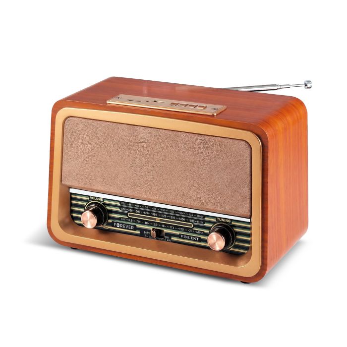 Forever Vincent JB120, Electro AM/FM rádio BT USB 1200mAh, hnedé