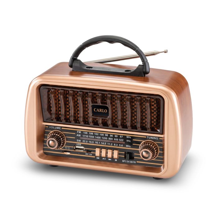 Forever Carlo JB-105, Electro FM rádio BT USB 1200mAh, hnedé