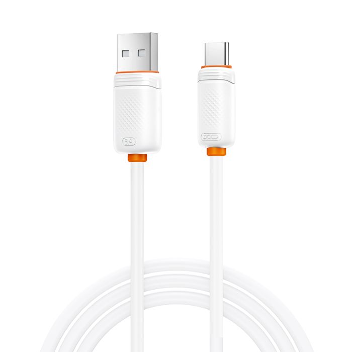 XO NB302, USB-A/USB-C 3A, 1.0m, biely