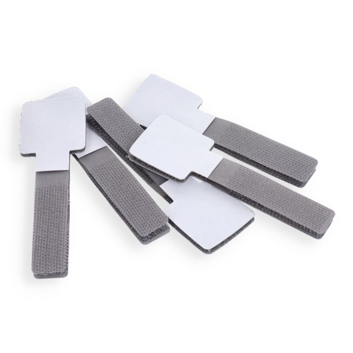 Blue Star PJ-COZ413, velcro samolepiaci organizér pre káble, sivý (10ks)