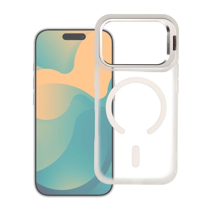 Obal Forcell F-Protect Shadow Stand Premium MagSafe Apple iPhone 17 Pro Max/18 Pro Max strieborný