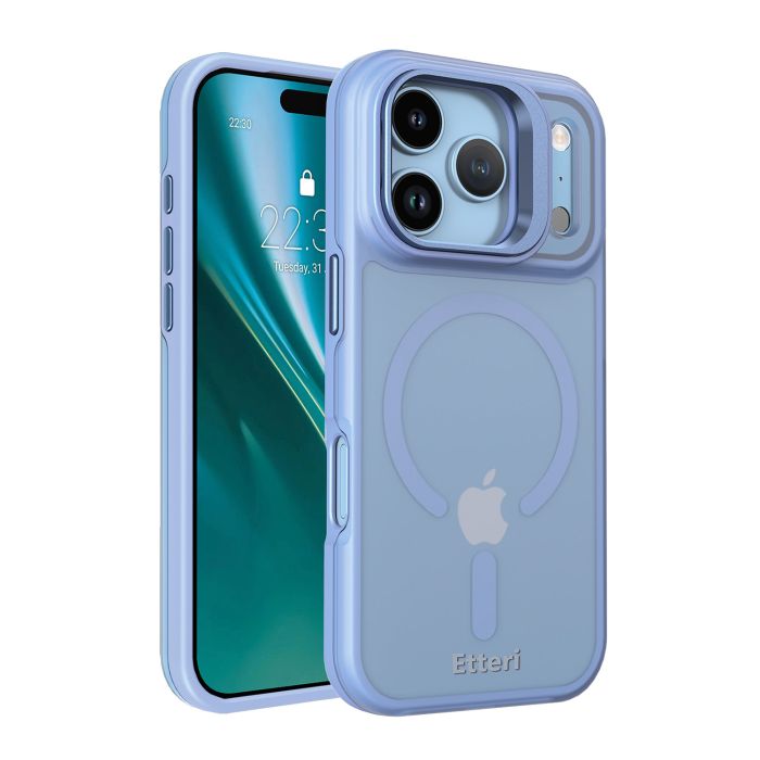 Etteri Morning Fog Magsafe TPU/TPC iPhone 17 Pro/18 Pro - nebeská-modrá