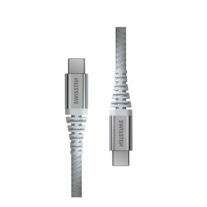 SWISSTEN Aramid Reinforced USB-C/USB-C 3A 60W 1,5m biely