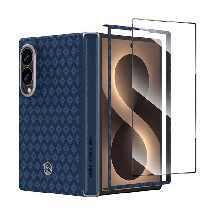 Obal + Sklo Benks Magnetic Armor Grid Air Grand Combo Samsung Galaxy Z Fold8 5G F971 modrý