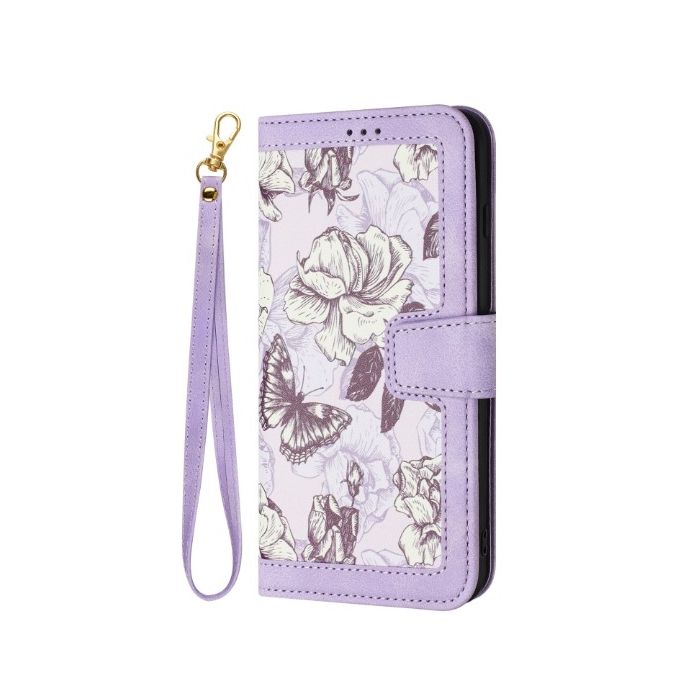 Obal Leather Design Book Samsung Galaxy A55 5G A556 fialový
