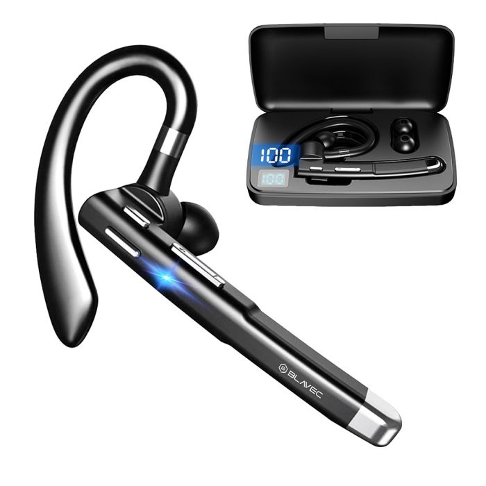 Blavec Discover 55 BHDI55-B, Handsfree Bluetooth slúchadlo s powerbankou, čierne (Poškodené balenie)