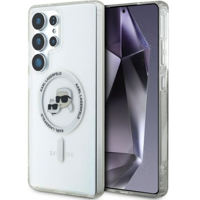 Obal Karl Lagerfeld IML K&CH Heads MagSafe Samsung Galaxy S25 Ultra 5G S938 KLHMS25LHLSKCH transparentný