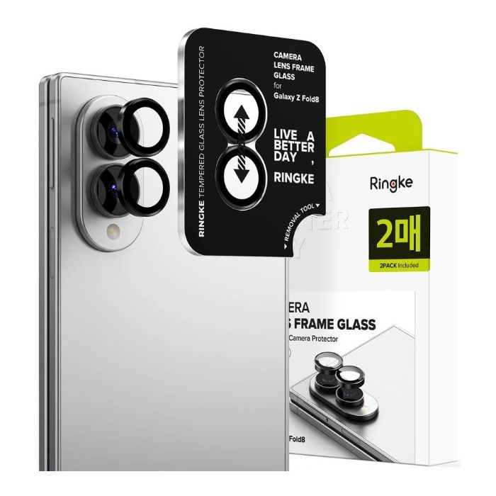 Ochranné sklo Ringke Camera Frame Samsung Galaxy Z Fold8 5G F971 čierne (2ks)