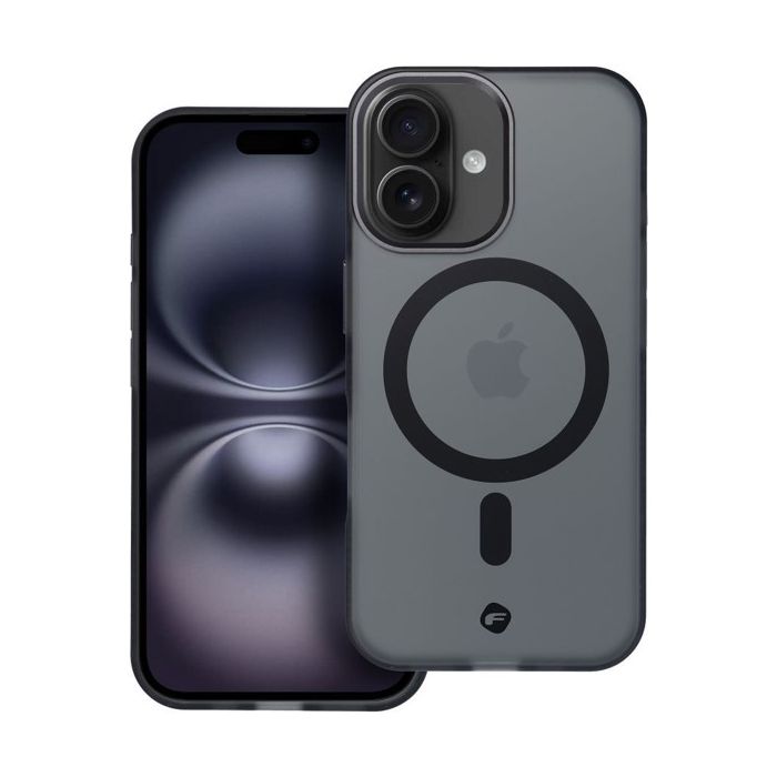 Obal FORCELL F-PROTECT Levels with Dual Layer 4D technology, Miliatry Drop Tested, MagSafe, Apple iPhone 16 smoky black