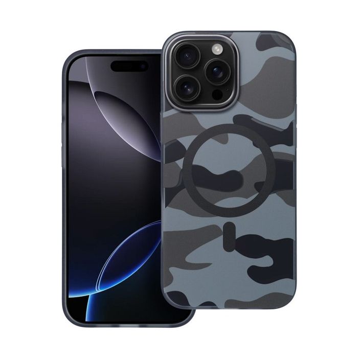 Obal FORCELL F-PROTECT Levels with Dual Layer 4D technology, Miliatry Drop Tested, MagSafe, Apple iPhone 16 Pro Max black camo