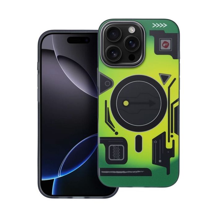 Obal FORCELL F-PROTECT Levels with Dual Layer 4D technology, Miliatry Drop Tested, MagSafe, Apple iPhone 16 Pro cyber green