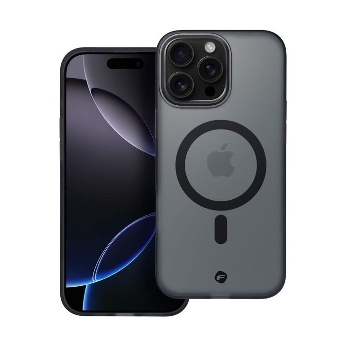 Obal FORCELL F-PROTECT Levels with Dual Layer 4D technology, Miliatry Drop Tested, MagSafe, Apple iPhone 16 Pro smoky black