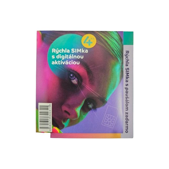 Rýchla SIMka 4KA s paušálom na mesiac ZADARMO