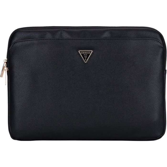 Guess PU Grained Triangle Logo Computer Bag 14" GUCS14ZPGTSPSK Black