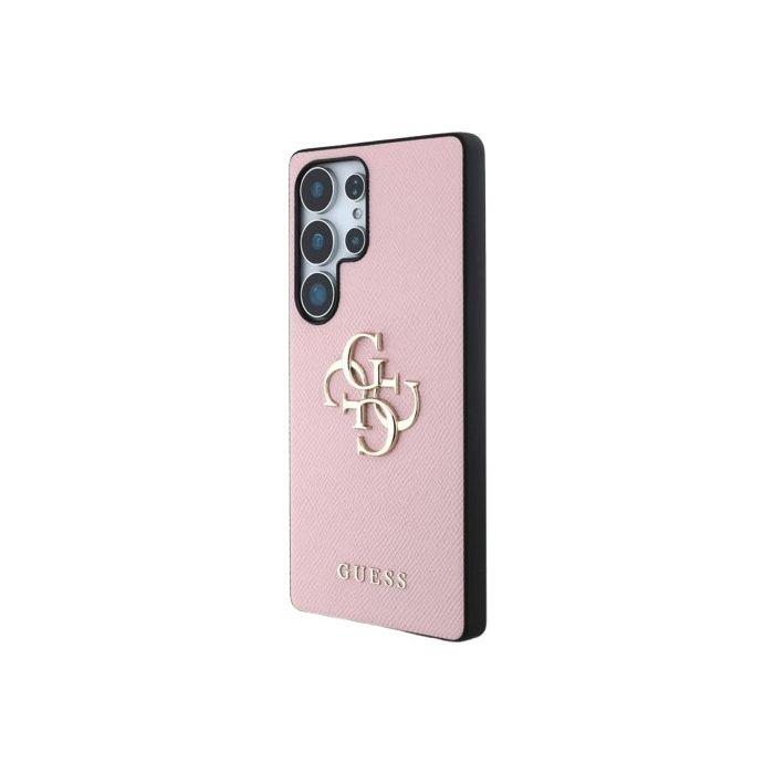 Obal Guess PU Grained 4G Metal Logo Samsung Galaxy S25 Ultra 5G S938 GUHCS25LPGT4MBP Pink