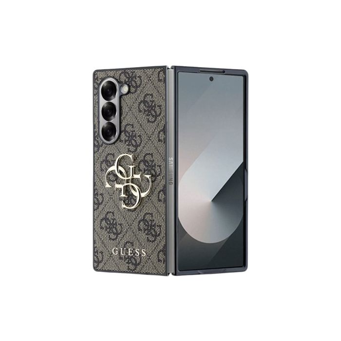 Obal Guess PU 4G Metal Logo Samsung Galaxy Z Fold6 5G F956 GUHCZFD64GMGBR Brown