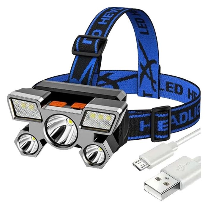 RC-K-1227 LED čelovka 9xLED čierna