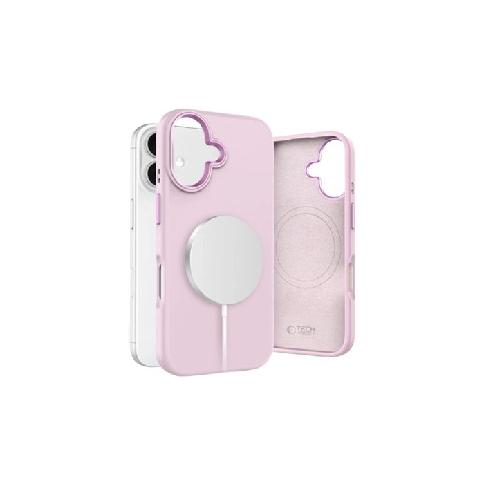 Obal Tech-Protect Silicone Pure MagSafe Apple iPhone 16 Pink Pearl