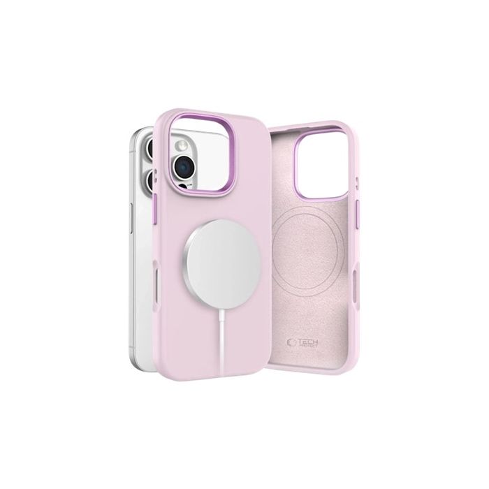 Obal Tech-Protect Silicone Pure MagSafe Apple iPhone 16 Pro Max Pink Pearl