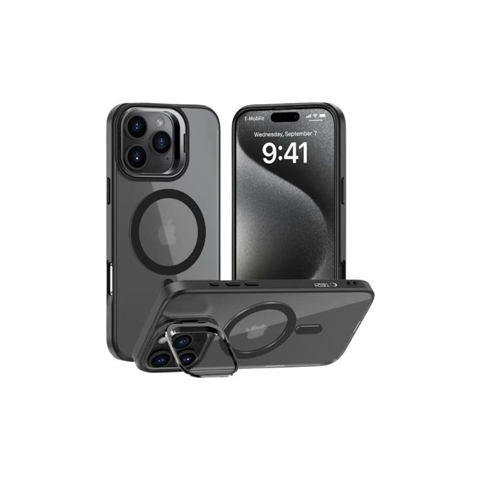 Obal Tech-Protect Magstand MagSafe Apple iPhone 16 Pro Max Matte Black