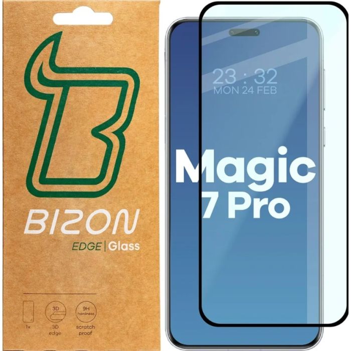 Ochranné sklo Bizon Glass Edge 3D Honor Magic7 Pro 5G čierne