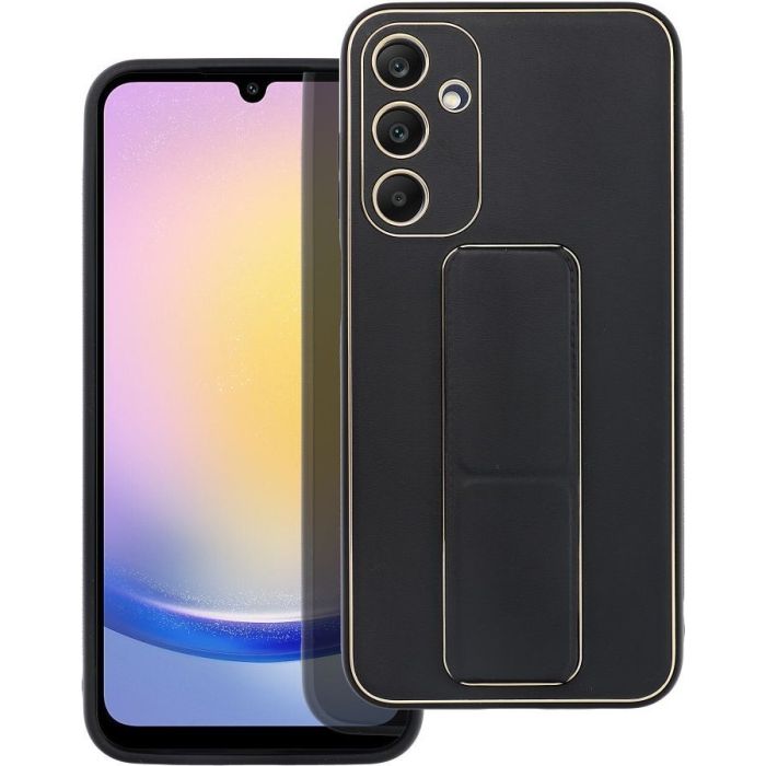 Obal LEATHER Case Kickstand Samsung Galaxy A25 5G A256 black