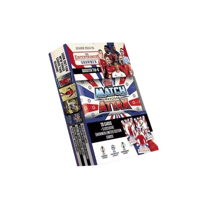 Futbalové karty Topps Match Attax TCG 2024/25 UCC Booster Tin 3 modrá