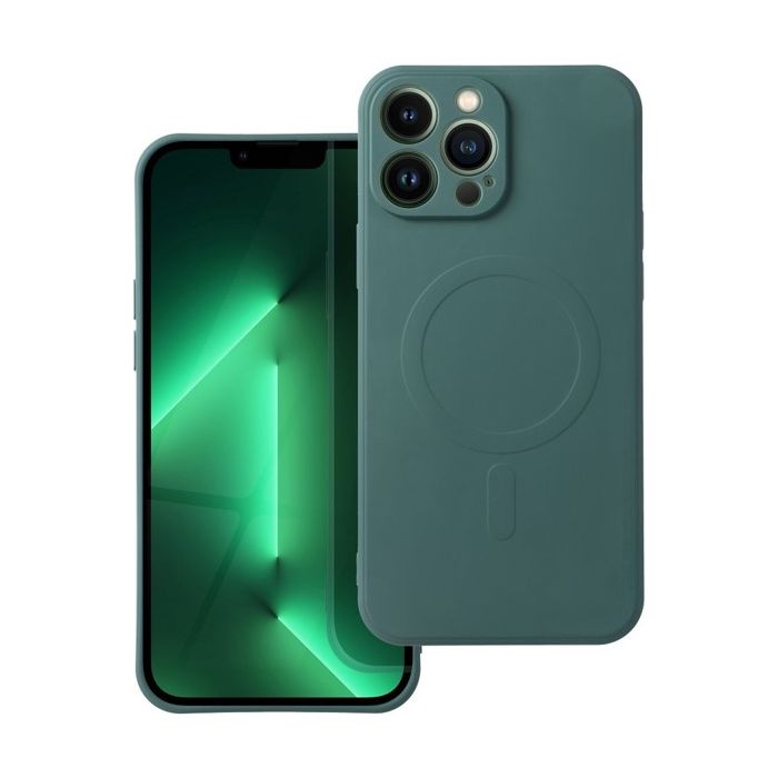 Obal SILICONE MAG COVER case MagSafe Samsung Galaxy A56 5G A566 dark green