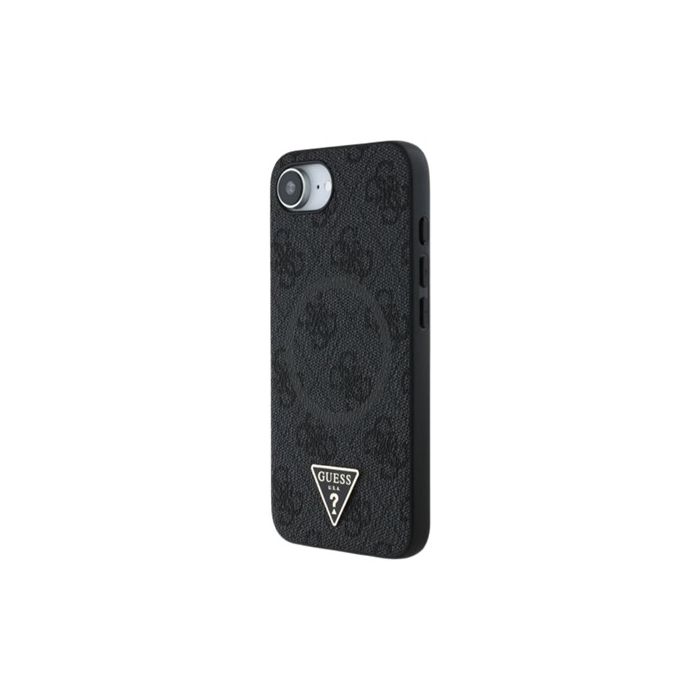 Obal Guess PU 4G Strass Triangle Metal Logo Apple iPhone 16e GUHMPSE4P4TDPK Black