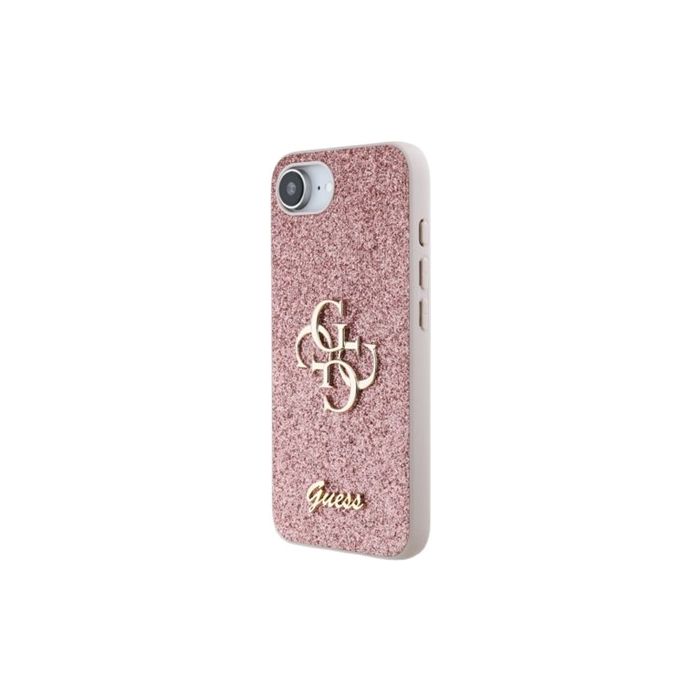 Obal Guess PU Fixed Glitter 4G Metal Logo Apple iPhone 16e GUHCPSE4HG4SGP Pink