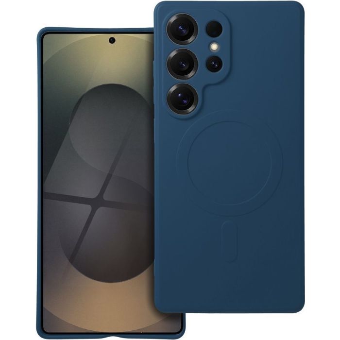 Obal SILICONE MAG COVER case MagSafe Samsung Galaxy S25 Ultra 5G S938 modrý