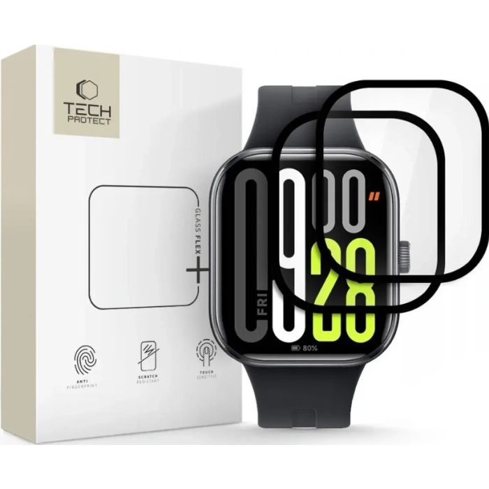 Ochranné sklo Tech-Protect Glass Flex+ Xiaomi Redmi Watch 5 čierne (2ks)